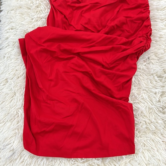 Susana Monaco One Shoulder Dress in Perfect Red - Picture 9 of 9